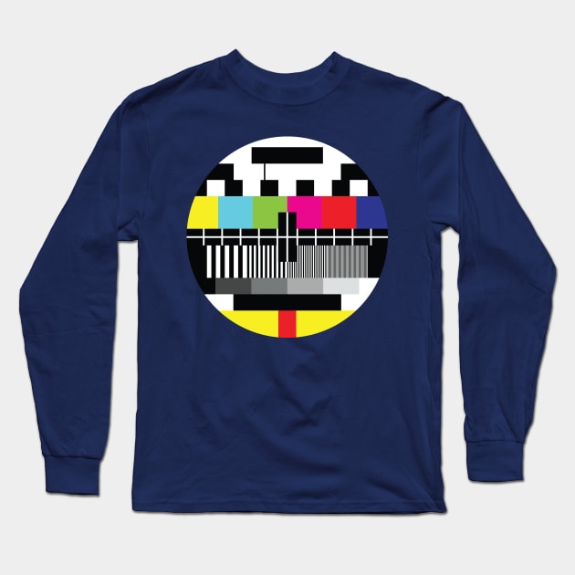 Old TV Test Card Long Sleeve T-Shirt by StrayCat